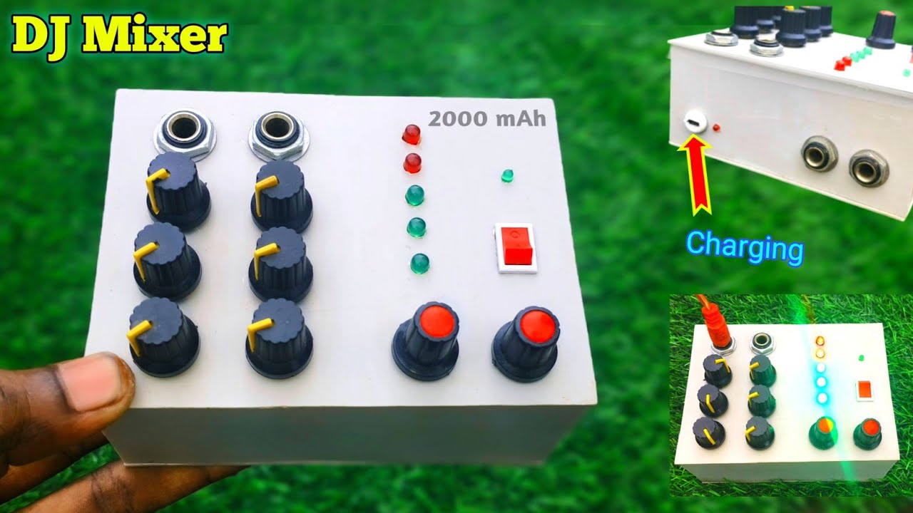 DJ Mixer | 2 Channel DJ Mixer |  How to Make Dual channel DJ Mixer || Rechargeable DJ Mixer