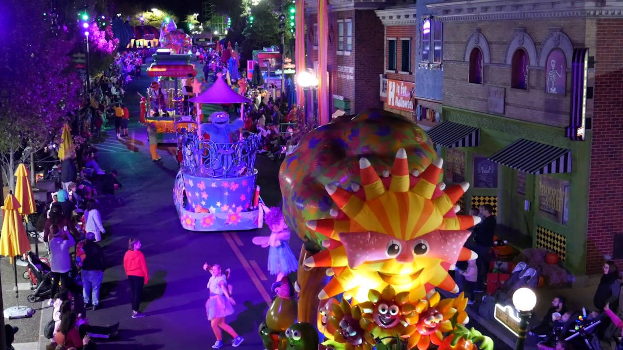 Sesame Place Neighborhood Street Party Halloween Parade