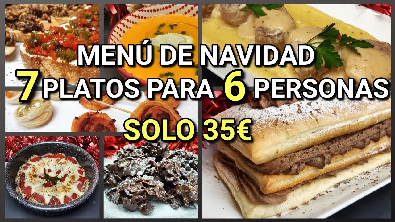 🎄SOLO 35€,  MENÚ NAVIDEÑO para 6 Personas. Fácil, Rico y MUY BARATO. Navidad 2022