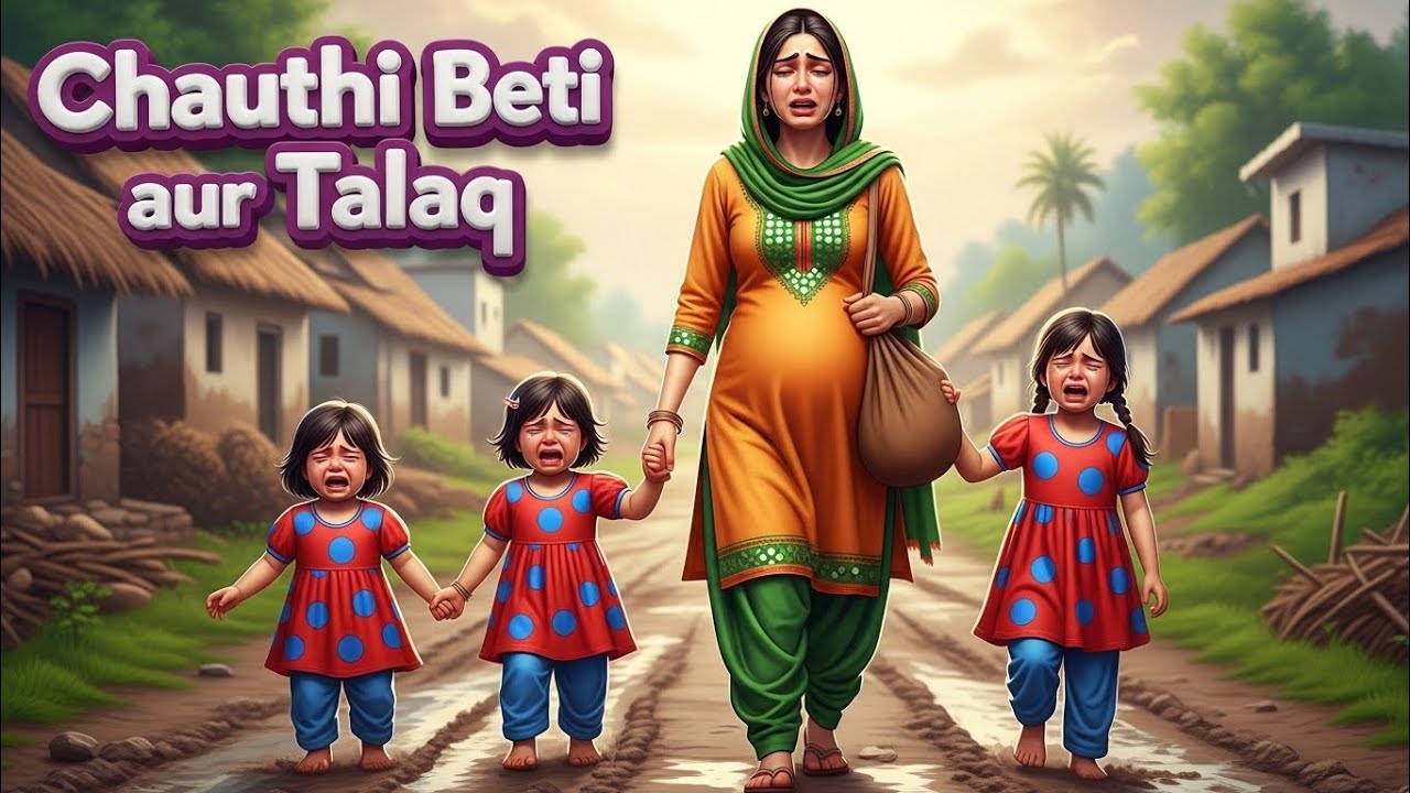 Chauthi Beti aur Talaq | Emotional Family Story | Pregnant Wife & Newborn Baby #ai #drama #village