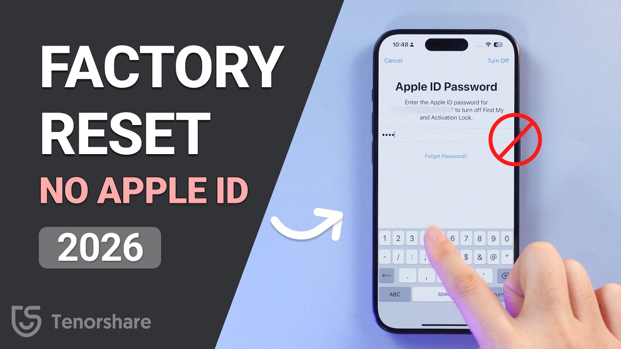 How to Factory Reset iPhone without Apple ID Password | 2024