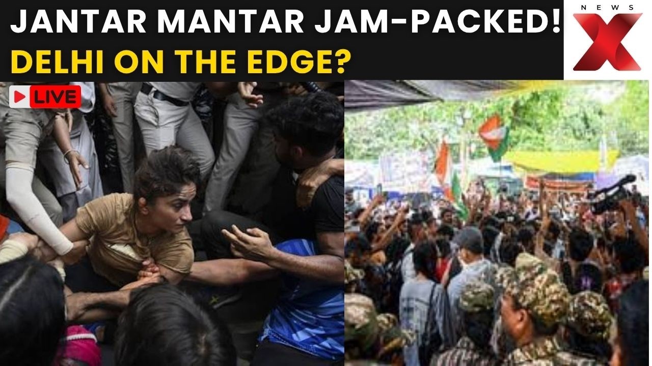Jantar Mantar Protest LIVE: Heavy Crowd Gathers As Security Tightens In Delhi | Latest News | NewsX