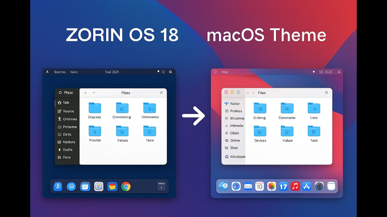 Zorin OS 18 для темы оформления Mac OS (просто, без кода)