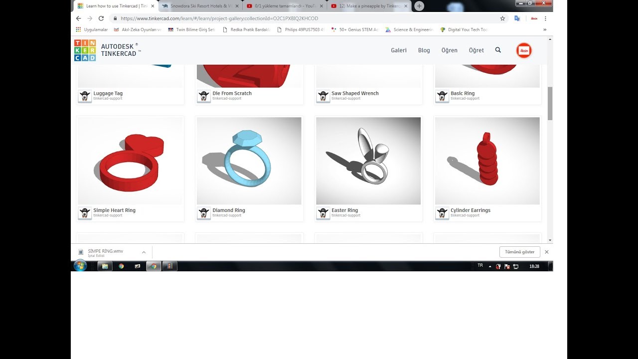 Simple Heart Ring Make - Tinkercad