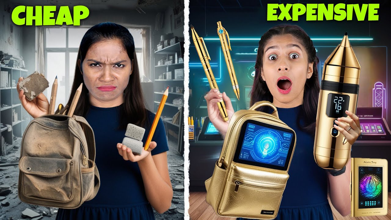 Expensive vs Cheap Exam Stationery Challenge &ndash; Which One Wins?