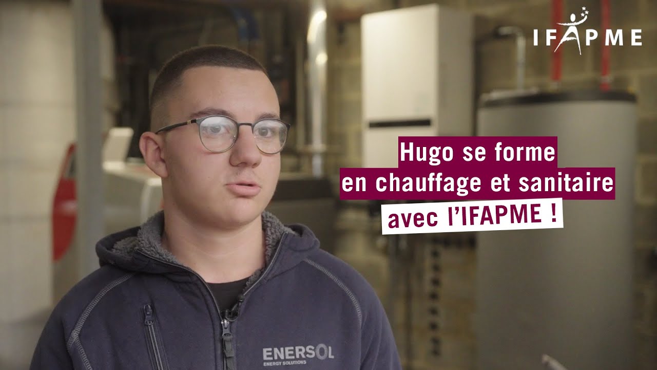 Hugo se forme en chauffage et sanitaire avec l'IFAPME !