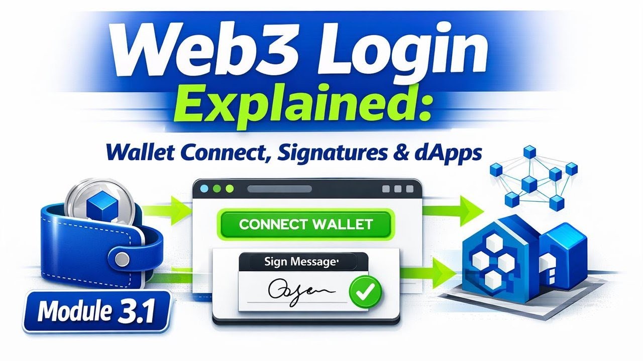 Web3 Login Explained: Wallet Connect, Signatures & dApps | Module 3.1