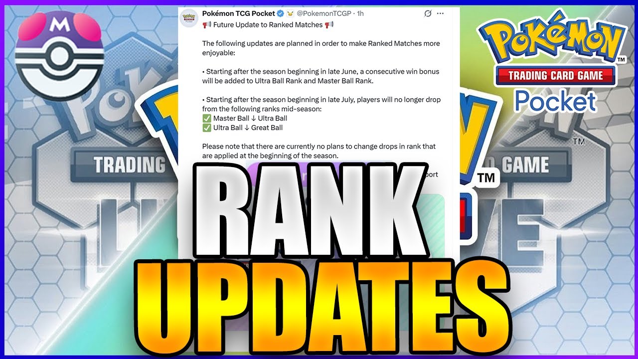 Official Changes to Ranked Matches | Pokemon TCG Pocket | Master Ball and Ultra Ball Rank Changes