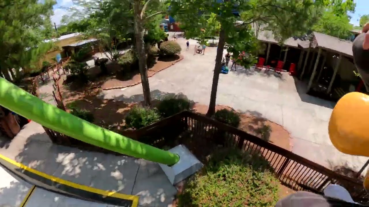 [POV] Rattler Frisbee Ride at Wild Adventures Theme Park