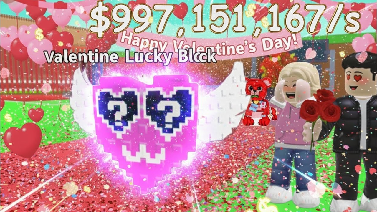 New valentine Lucky Block in Steal A Brainrot 🤯💗🌹