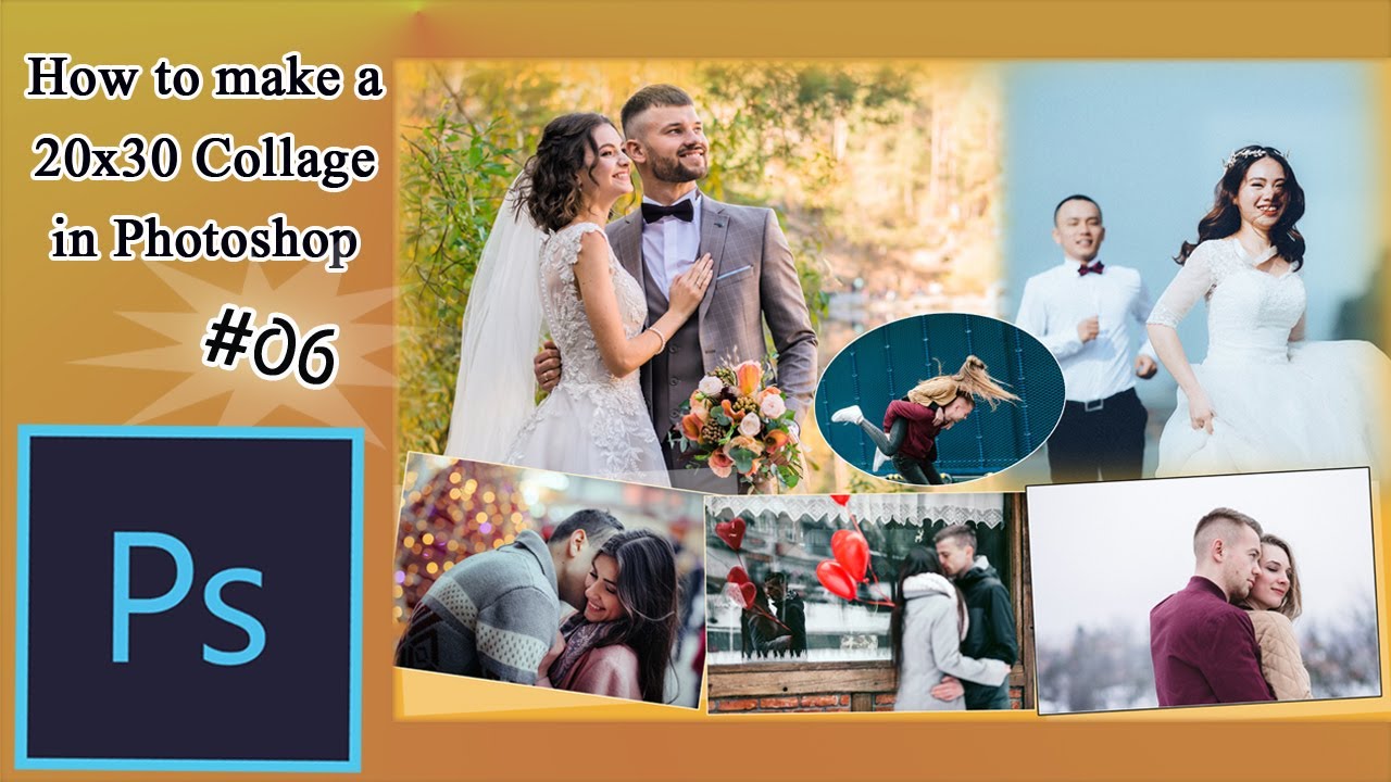 How to Make a 20x30 Collage in Photoshop | Design a 20x30 Collage in Photoshop | Collage #06