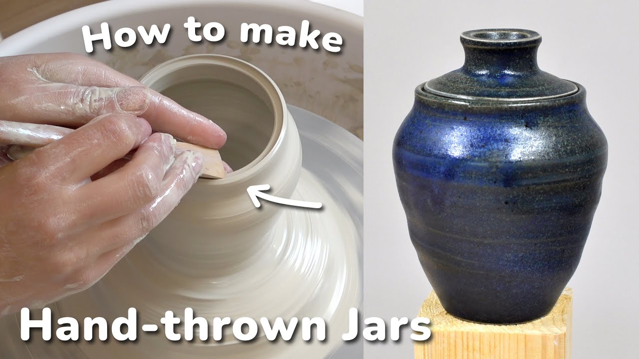 How to make Wheel-thrown Jars // Intermediate Pottery Wheel Project