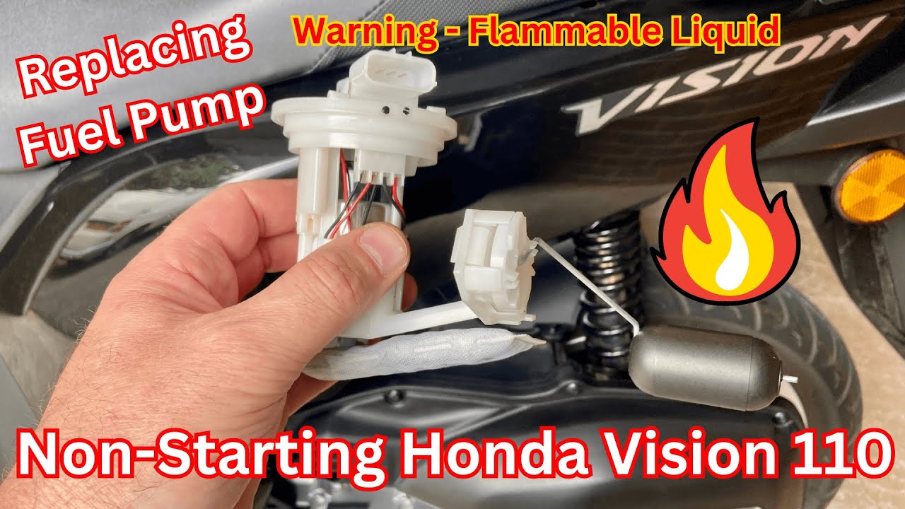 Hot Starting Problem & Replacing Fuel Pump - Honda Vision NSC110 - Warning - Flammable Liquid