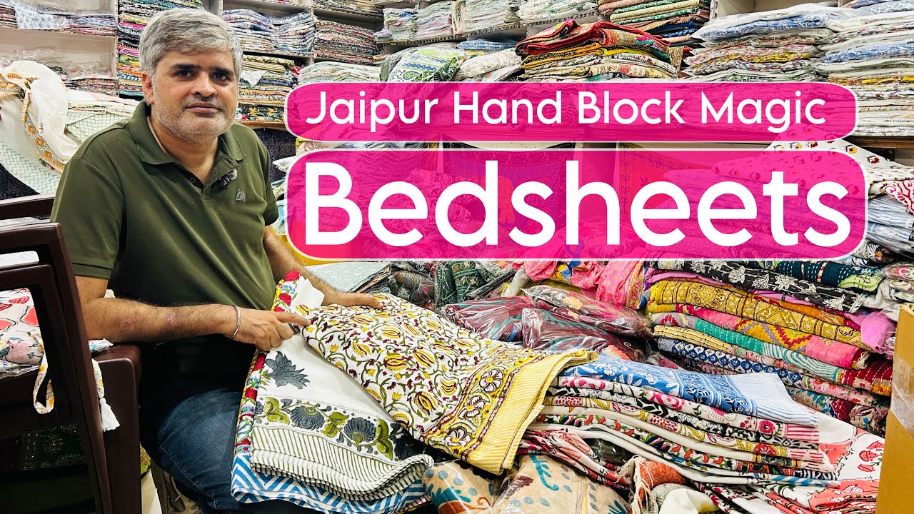Jaipur Hand-Block Print Cotton Bedsheets | Single to Double – Full Size Range