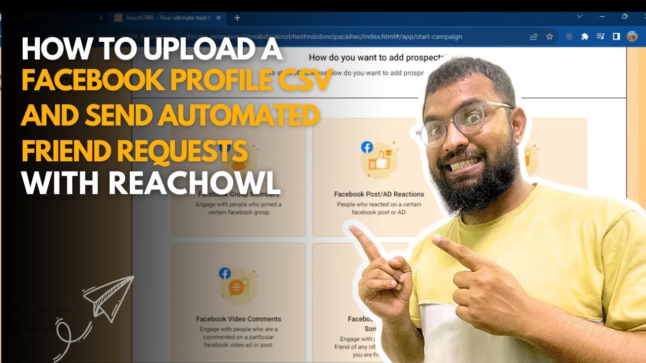 How to Upload a Facebook Profile CSV and Send Automated Friend Requests with ReachOwl