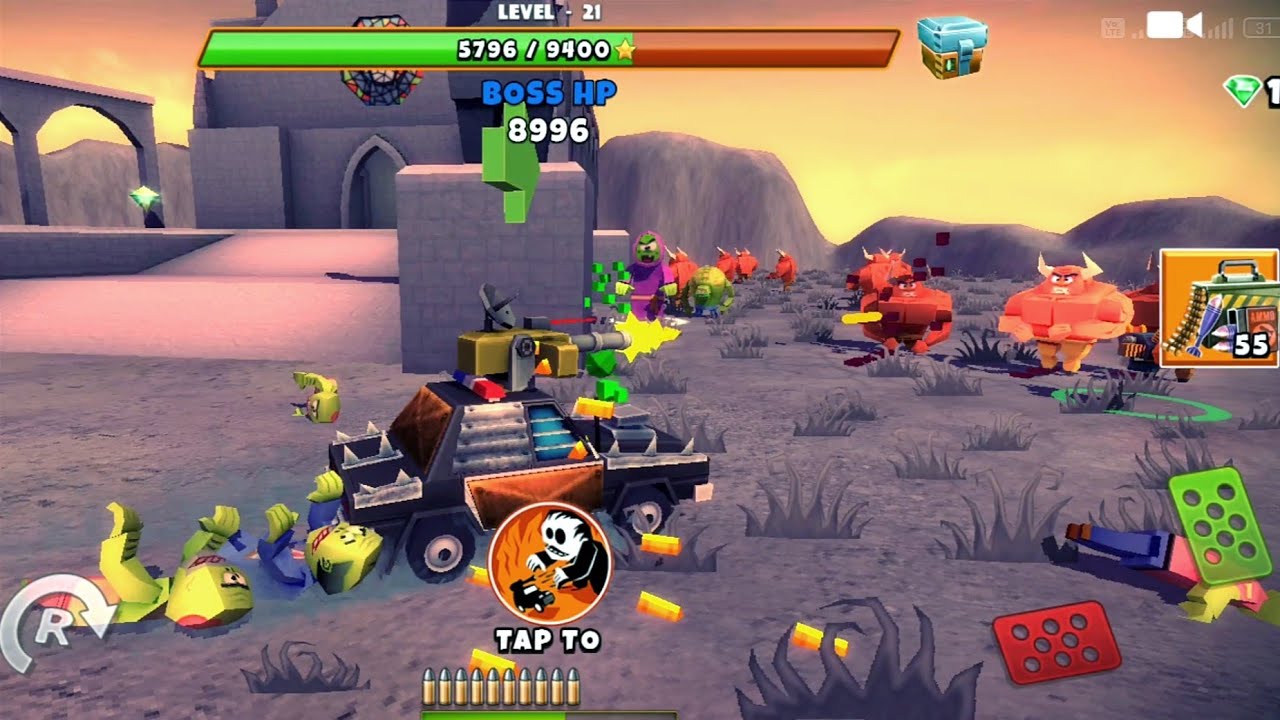 Charging Tank On Zombies In Deadland | Zombie Offroad Safari Android Gameplay HD Dogbyte games