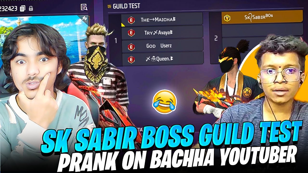 Sk Sabir Boss Guild Test Prank on Baccha Youtuber Gone Wrong - Laka Gamer