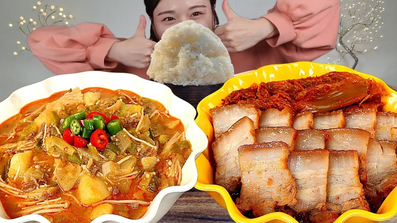 ASMR 뭐가 더 좋으세요?🙄 된장찌개 vs 김치찜 집밥 한식 리얼먹방 :) Korean cuisine Braised kimchi , bean paste stew MUKBANG