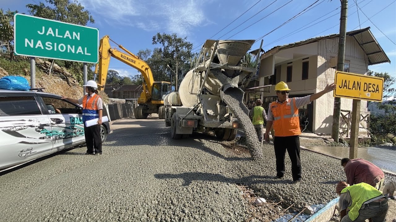 BEDA KONTRAKTOR ‼️PROYEK PENGECORAN JALAN DESA DINILAI LEBIH PROFESIONAL !