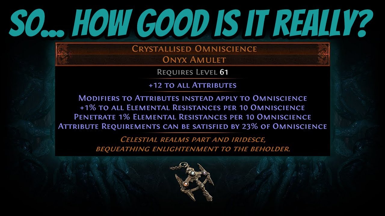 Everything about the New Amulet? (Crystallised Omniscience Explained)