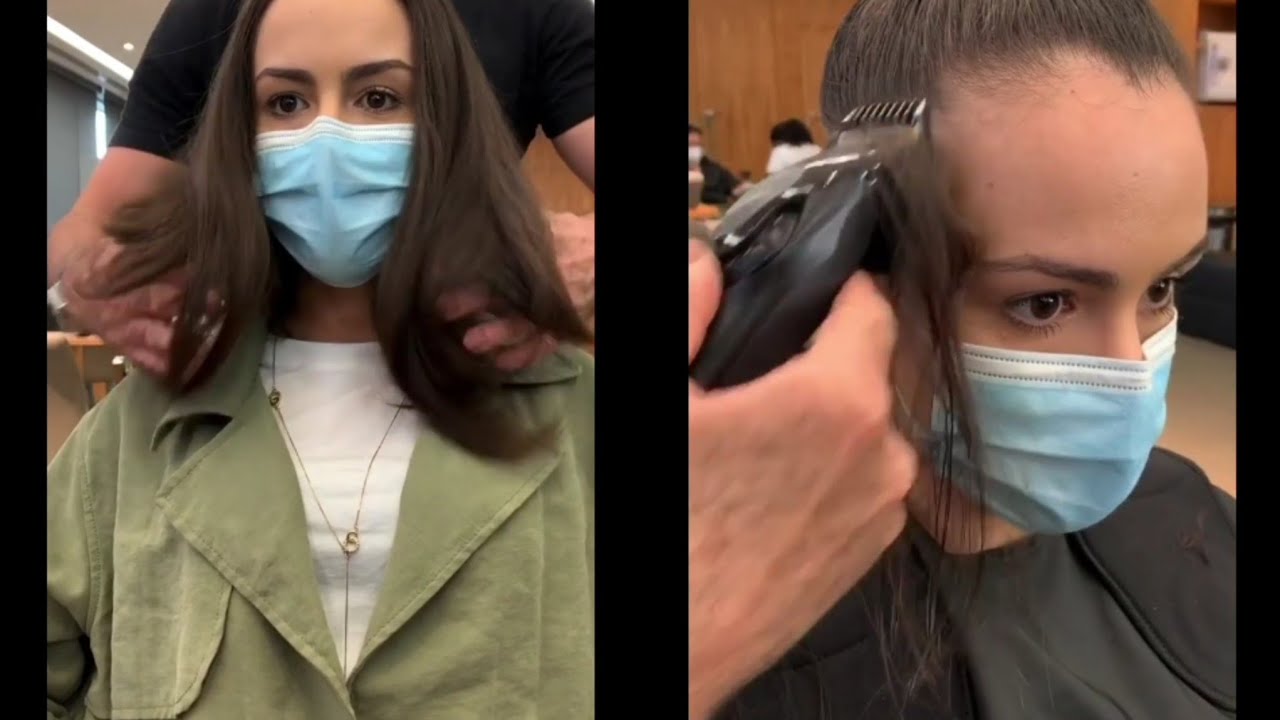 Tina cuts her hair