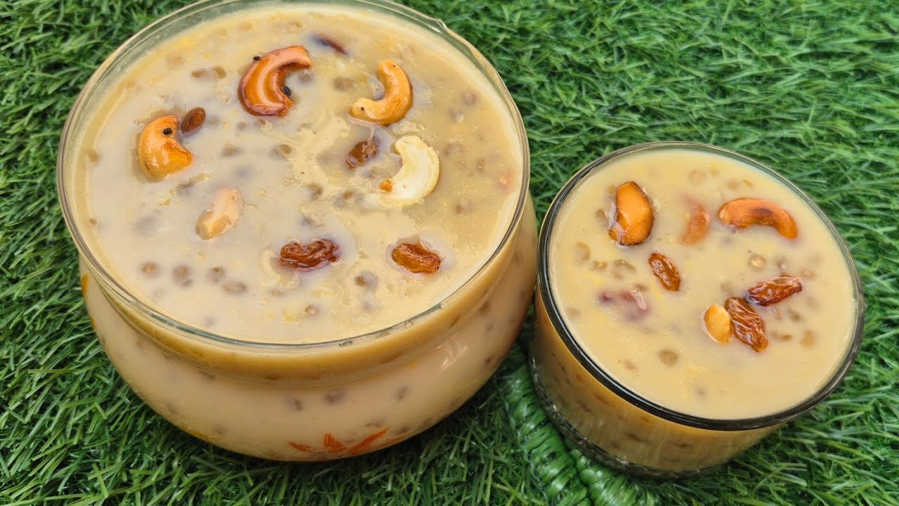 కమ్మగా పెసరపప్పు సగ్గుబియ్యం పాయసం👌Pesarapappu Saggubiyyam Payasam😋Recipe in Telugu #Payasam 