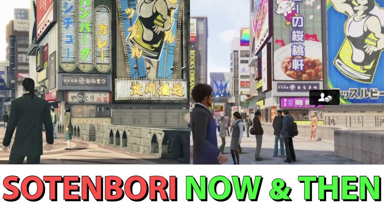 (English Sub) SOTENBORI Street Walk [Yakuza 7 vs Yakuza 0]