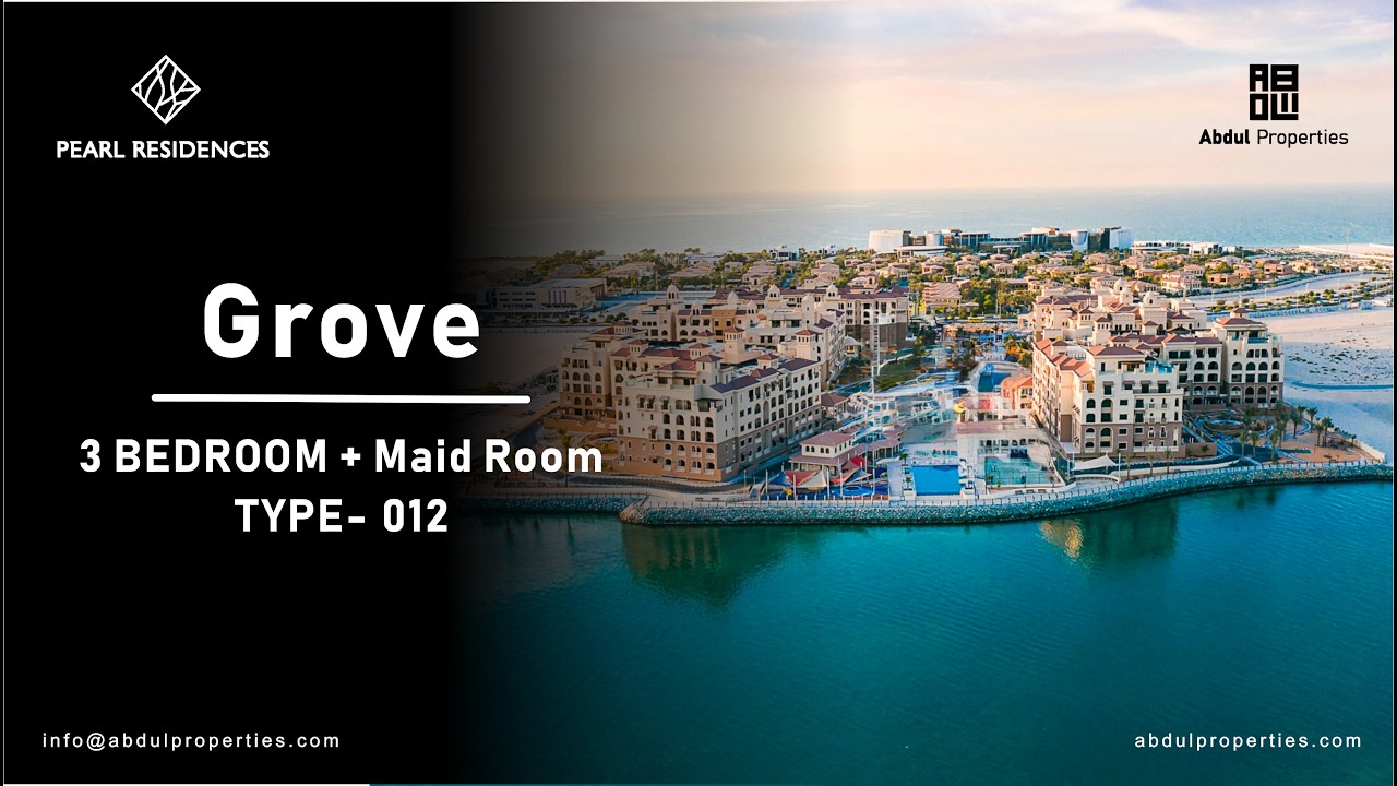 3 Bedroom: Type 12: Pearl Residence, Saadiyat Island @AbdulProperties #saadiyatisland #groves
