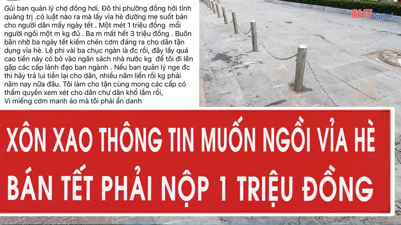 Xôn xao thông tin muốn ngồi vỉa hè bán Tết phải nộp 1 triệu đồng