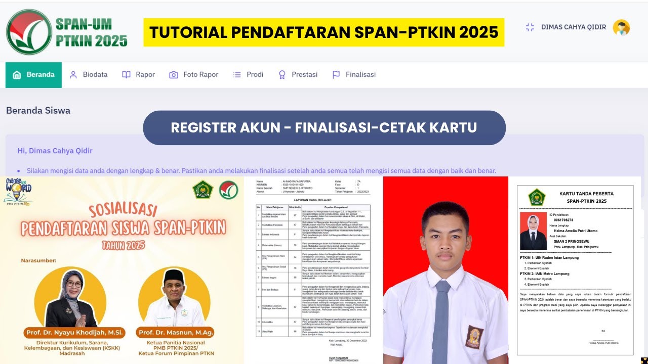 TUTORIAL PENDAFTARAN SPAN-PTKIN 2025 - HASIL SOSIALISASI PANITIA PMB PTKIN