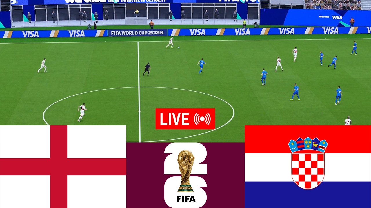 [LIVE] England vs Croatia. World Cup 2026 Full Match - Video Game Simulation