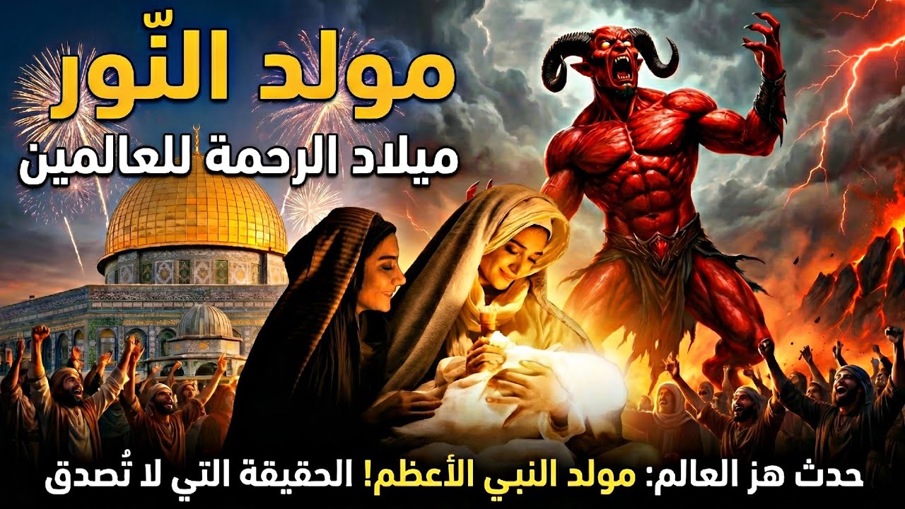 الليلة التي بكى فيها إبليس! 😱 لماذا صرخ 4 مرات ولماذا نزلت الملائكة إلي الارض  !