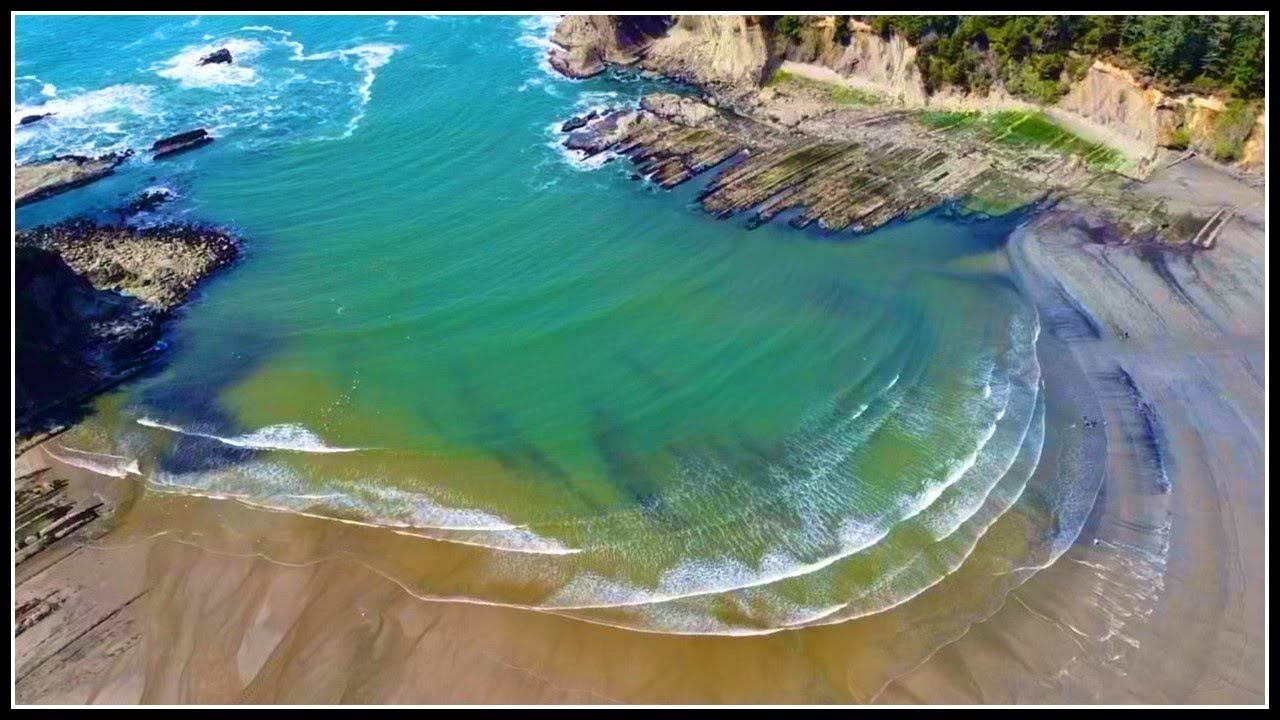 Sunset Bay Beach, Oregon (BEAUTIFUL Drone Footage)