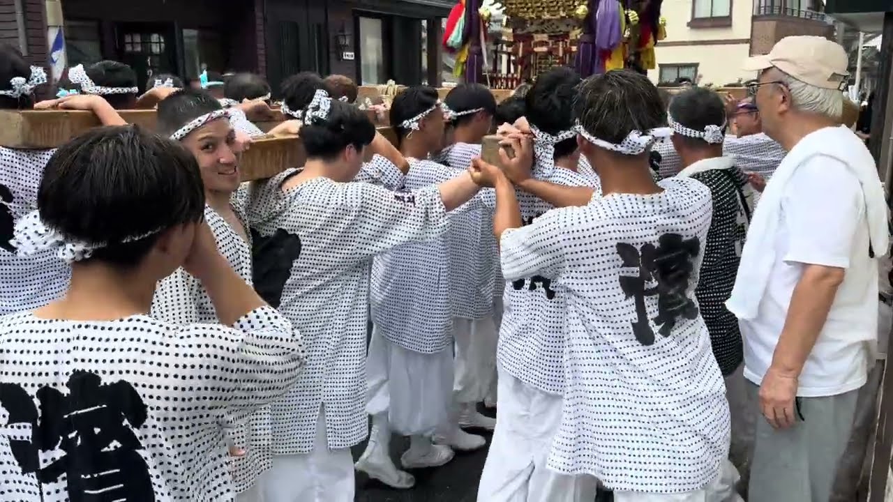 220勝浦市 大漁まつり最終日 濱勝浦区 八幡神社御輿渡御船渡し2025.9.15