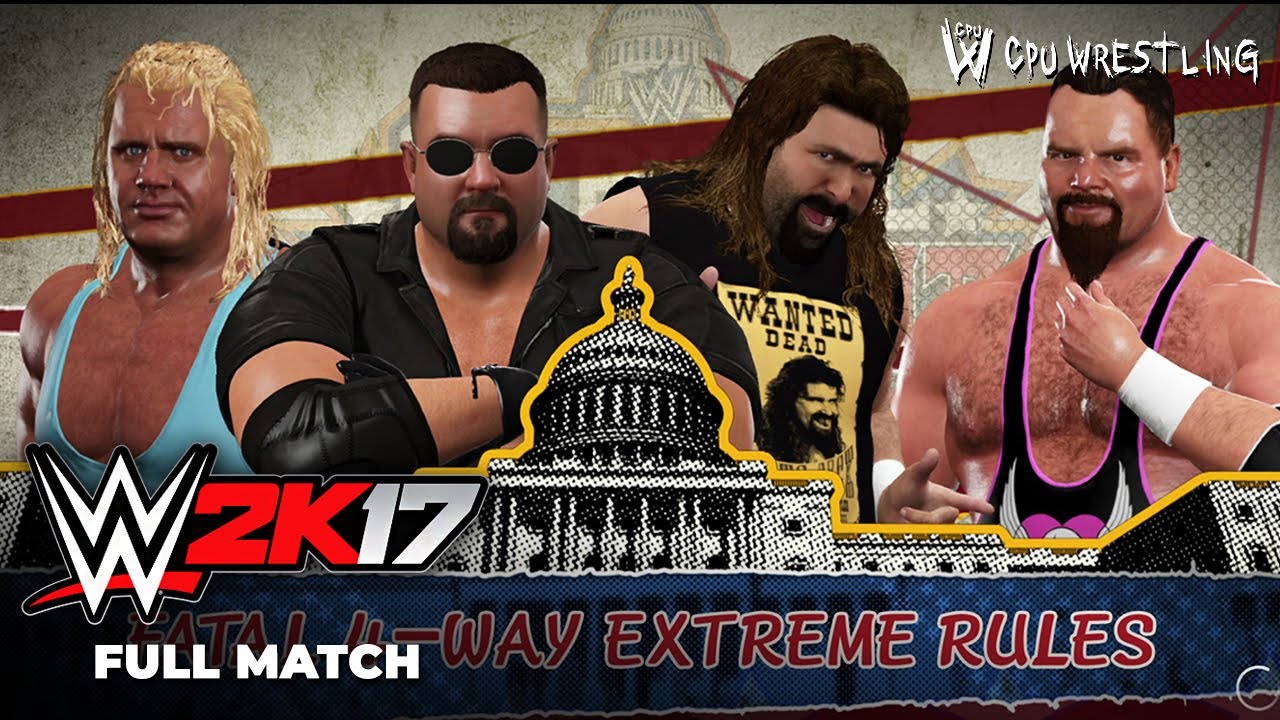 WWE 2K17 | Fatal 4-Way Match: Mr. Perfect vs Big Boss Man vs Cactus Jack vs Jim Neidhart