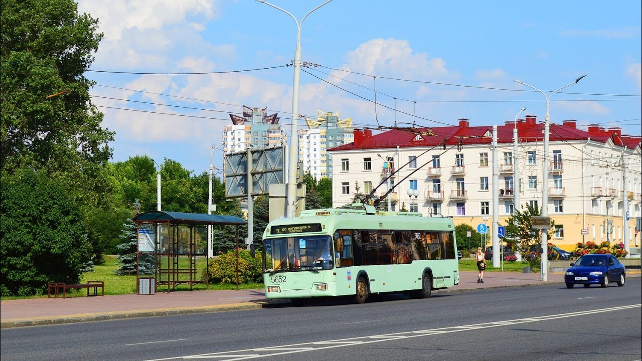 Дребезжащий троллейбус Минска БКМ 321, Борт/№ 5652, маршрут №60 (06.04.2025)