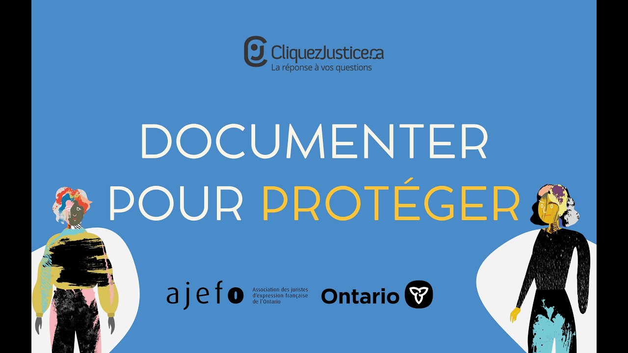 Documenter pour protéger contre la violence basée sur le genre - CliquezJustice.ca