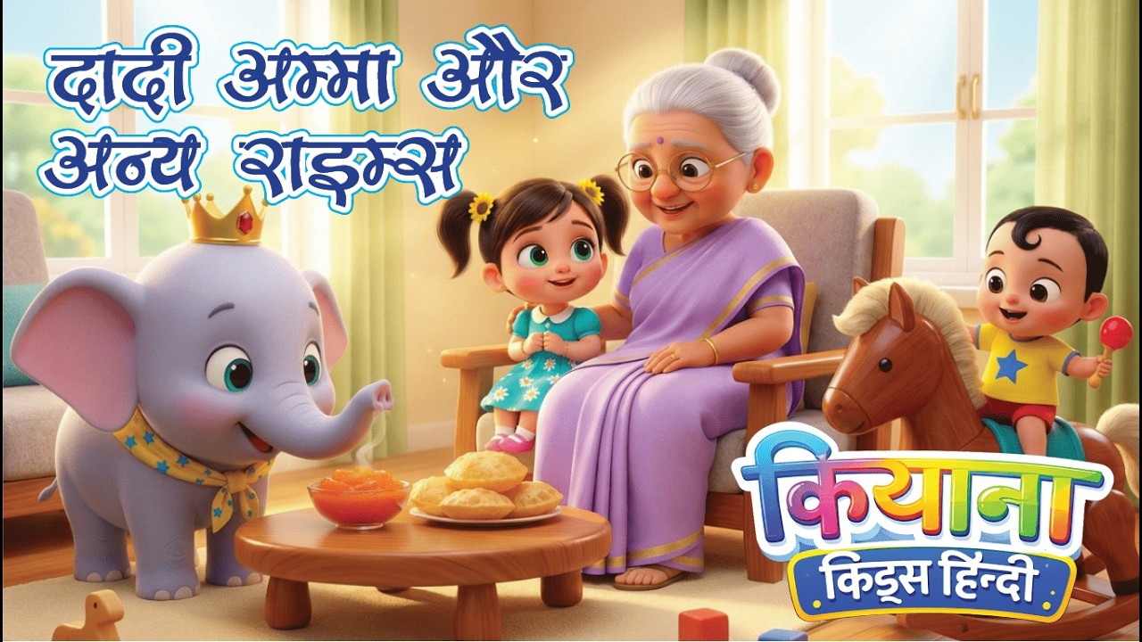 दादी अम्मा और अन्य राइम | Dadi Amma And More Hindi Nursery Rhymes | Kiyaana Kids Hindi