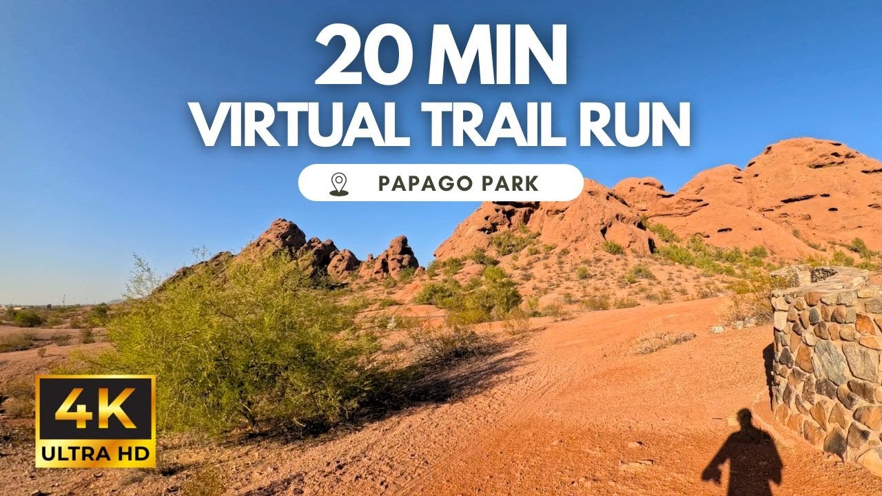 [4K] Papago Park | Virtual Trail Run in Arizona