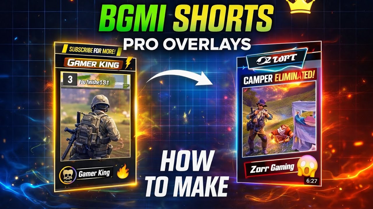 Free BGMI Overlay for YouTube Shorts 😱
