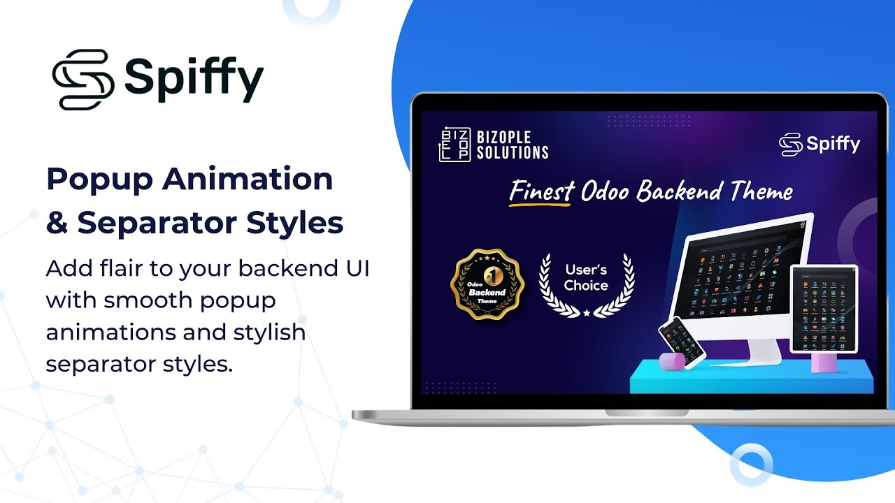 Spiffy Odoo Backend Theme &ndash; Popup Animation & Separator Styles