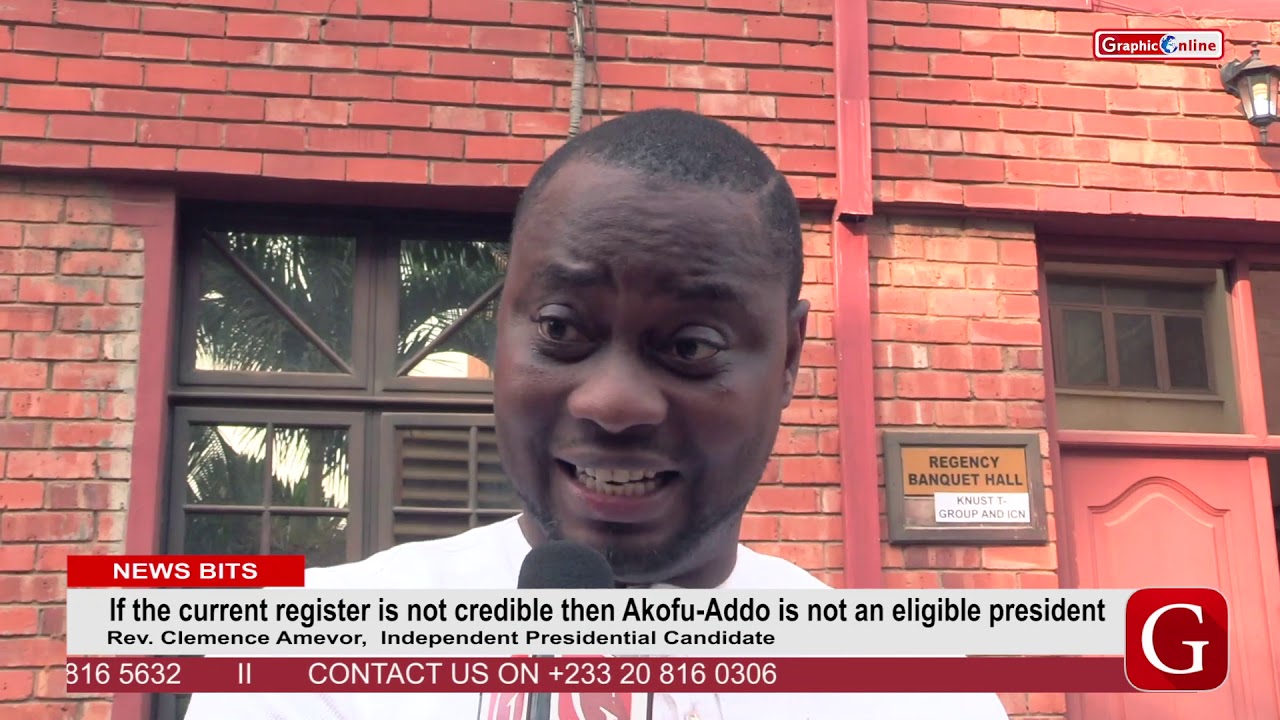 If the current register is not credible then Akofu-Addo is not an eligible president - Rev. Amevor