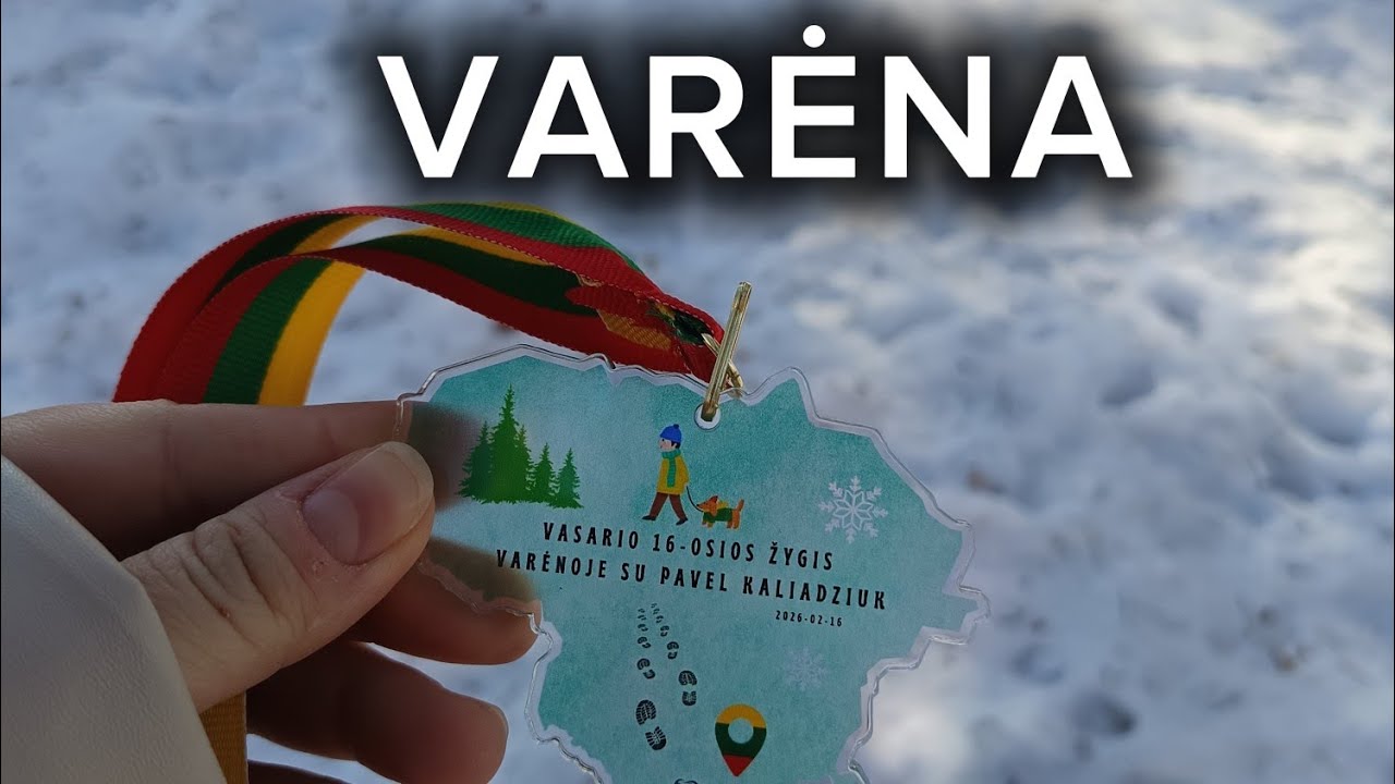 Žygis Varėnoje prie - 17°