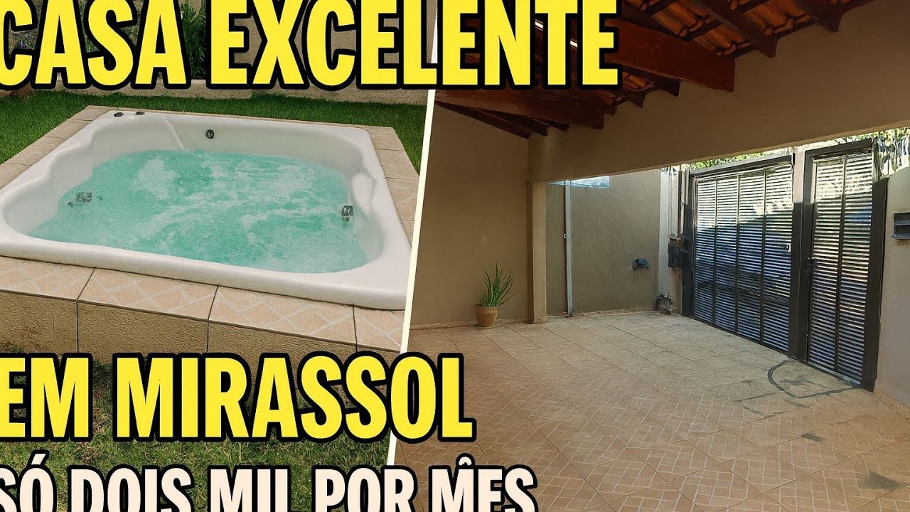 Casa para Alugar em Mirassol SP | 3 Quartos Grandes, Jacuzzi, 3 Vagas Cobertas | Seguro Fiança Fácil
