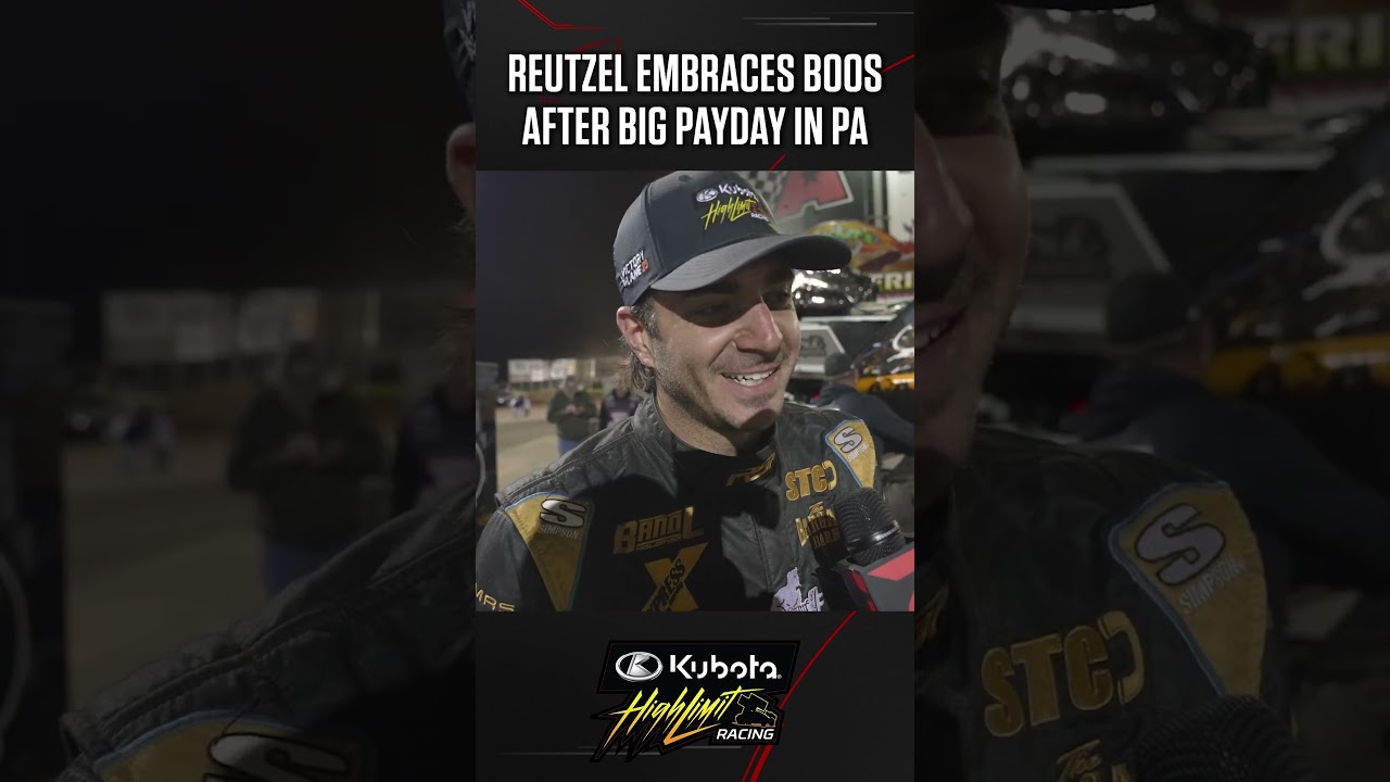 🔊👂Aaron Reutzel knew he was going to get booed and decided to embrace it. #HighLimitRacing 🏁