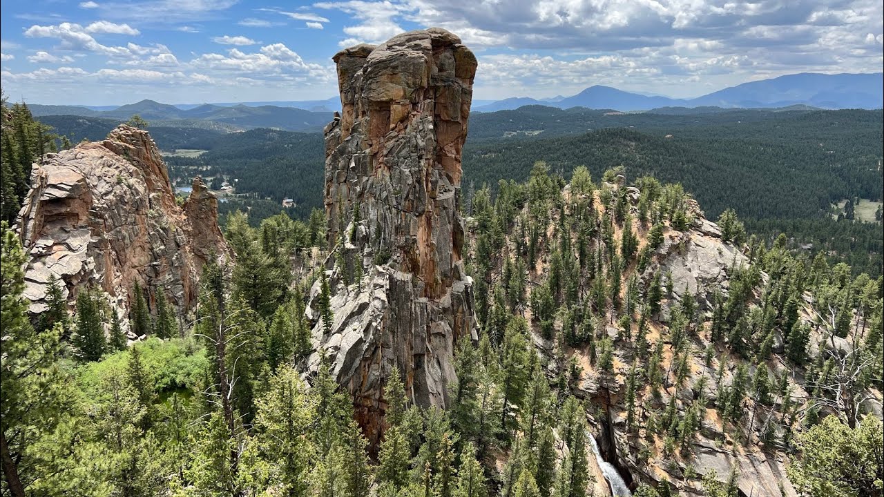 Elk Falls and Chimney Rock Trail - Staunton State Park - Pine, CO - 4K
