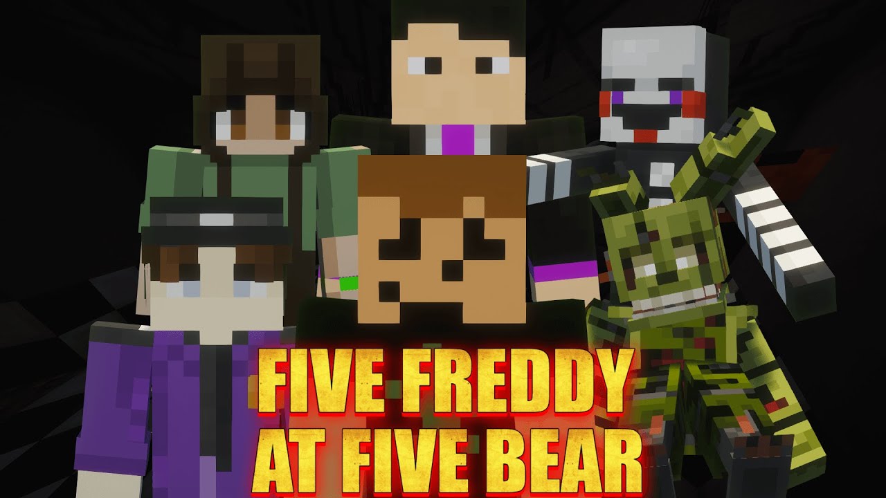 FIVE FREDDY AT FIVE BEAR: FNAF FAN FILM IN MINECRAFT