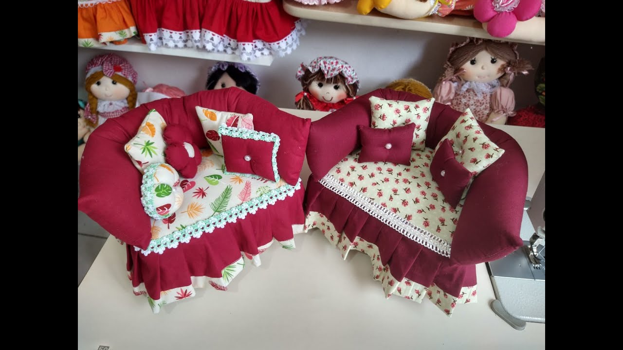 FAÇA ESSA IDEIA E VENDA MUITO!!! SOFÁ PESO DE PORTA FEITO COM DUAS CAIXINHAS DE LEITE