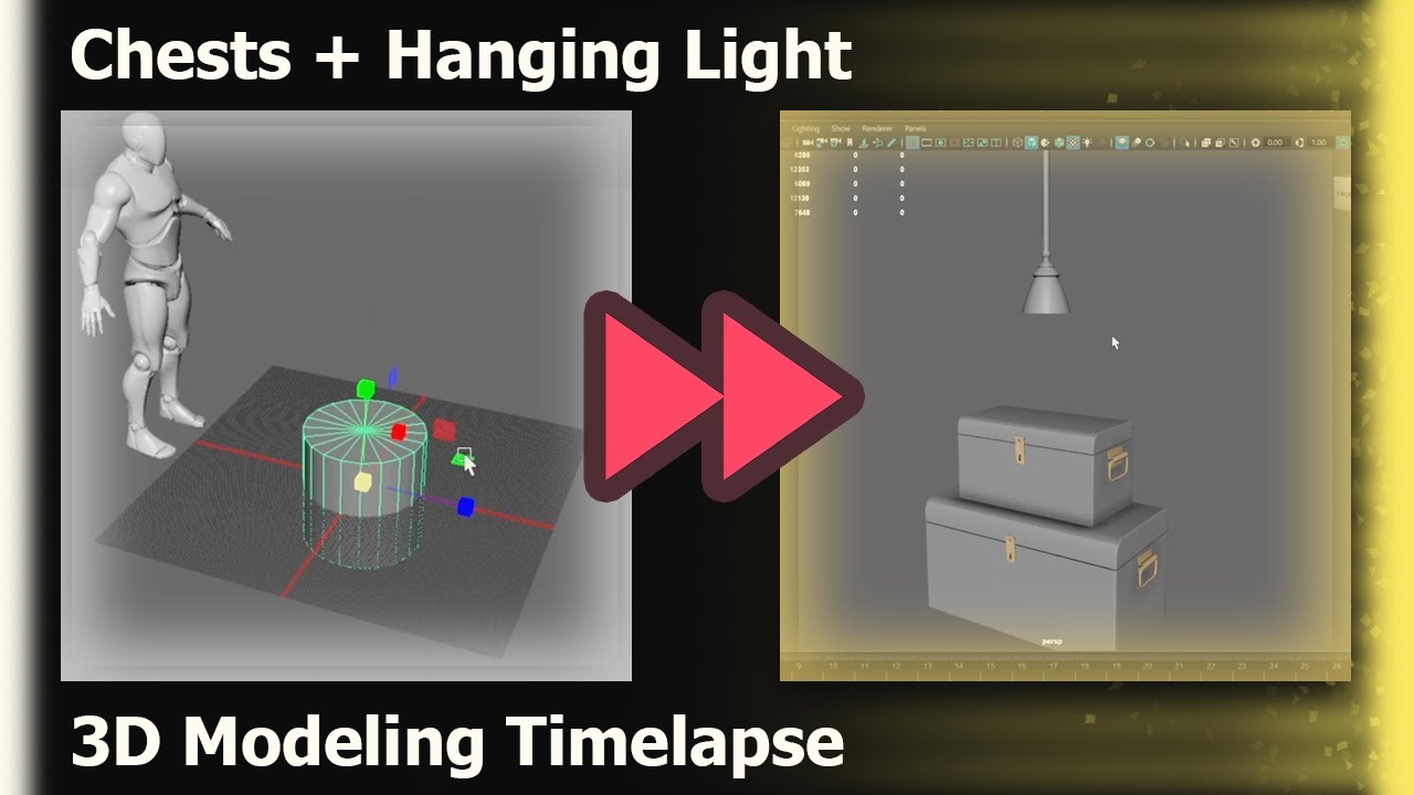 Hidden Loot | Maya 3D Hard Surface Modeling Timelapse