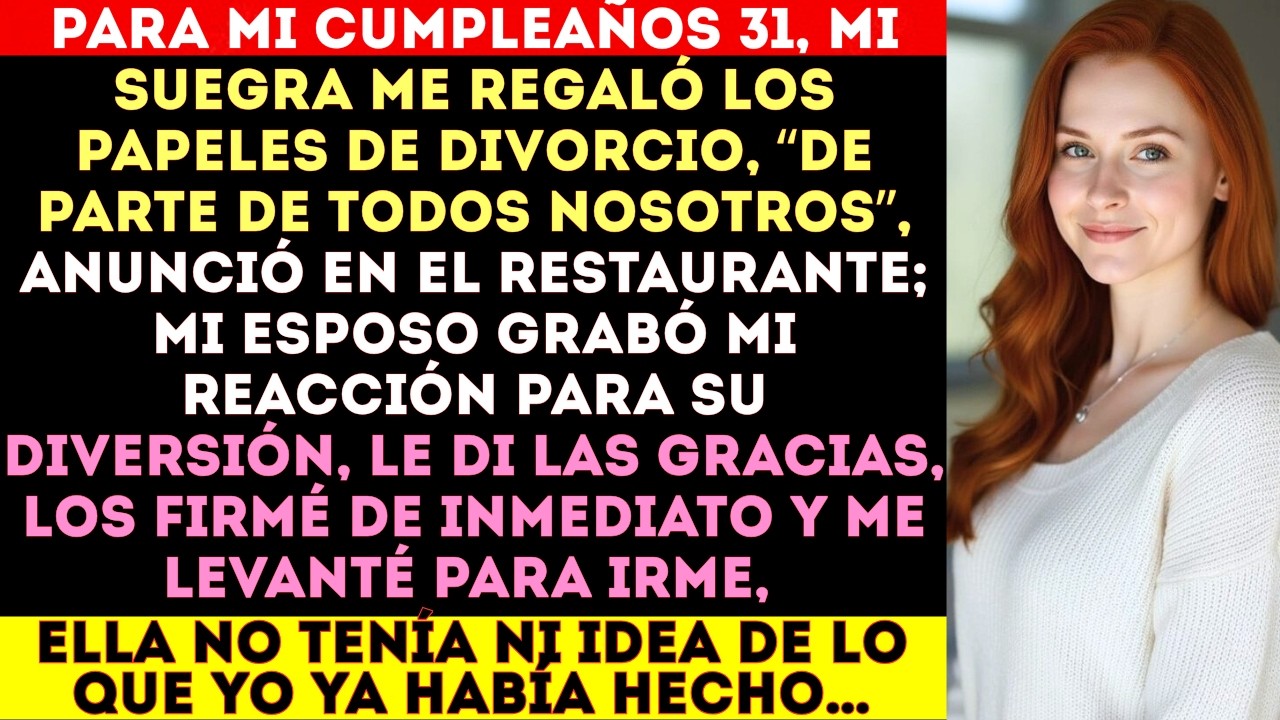 MI SUEGRA ME entregó los papeles de divorcio — así que yo arruiné su fiesta de lujo.#viral